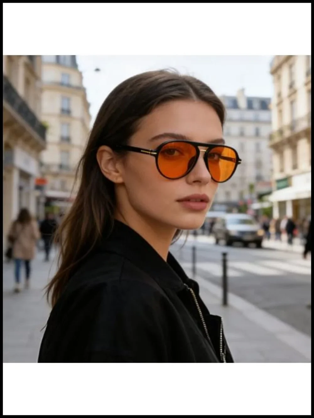 Retro 70s Vintage Pilot Double Bridge Round Oversized Sunglasses UV400